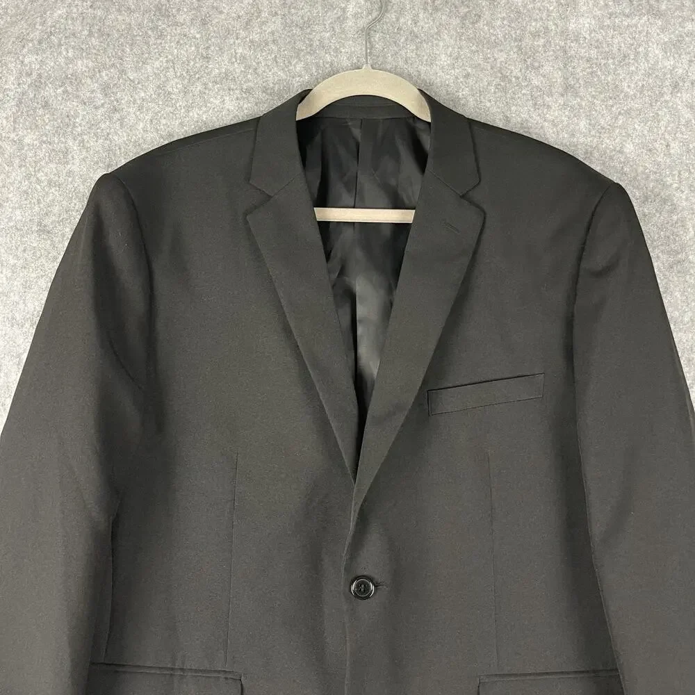 Alain Dupetit‎ Suittech Blazer Sport Coat Jacket Men 44S Black 2 Button NEW